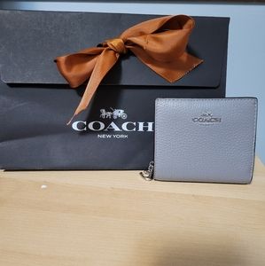 Coach Pebble Leather Snap Wallet C2862